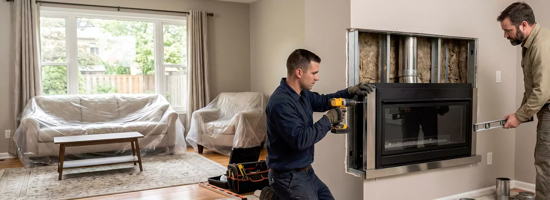 Prefabricated Fireplace Installation in Downey, CA