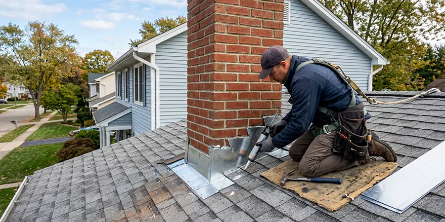 Roof and Chimney Flashing Leak Repair Downey