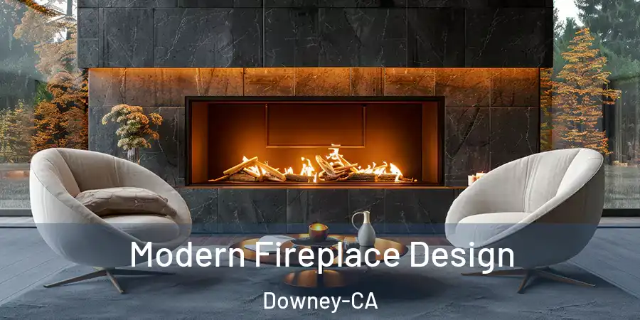  Modern Fireplace Design Downey-CA